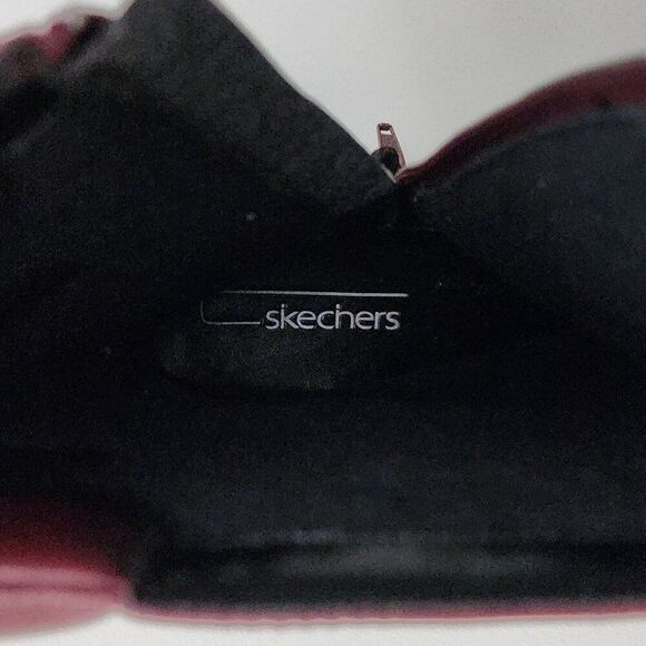 SKECHERS Y2K Style Platform Boots (Size 9) Burgundy, Side Zip Thick Sole 2933 - Picture 11 of 11